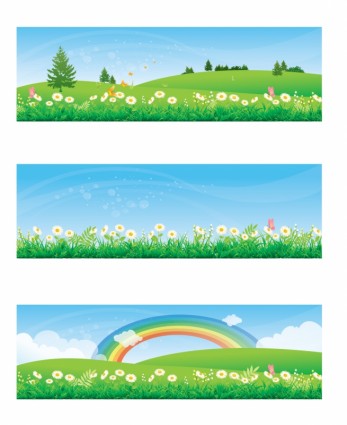 banners de primavera e verão