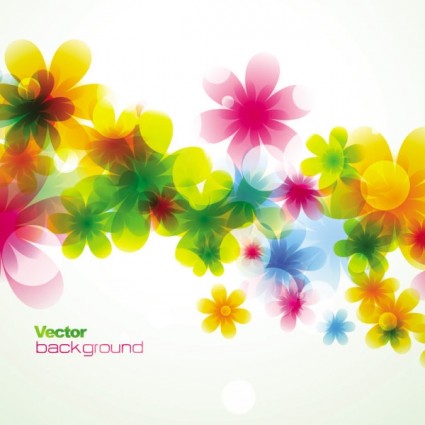 Spring Flowers Background Dream Vector