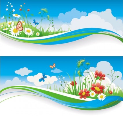 mùa xuân banner01 vector