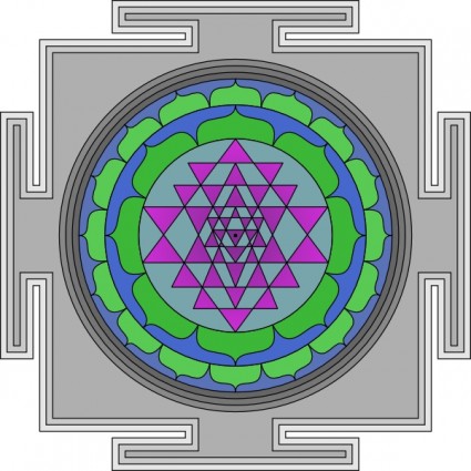 Sri yantra clip art