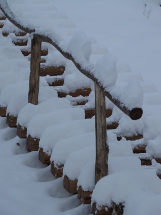 hiver d'escaliers escaliers en bois
