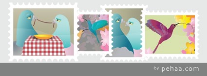 vektor koleksi perangko