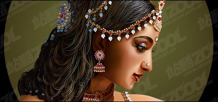 Standard indische Schönheit Frauen