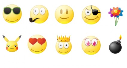 Standard Lächeln Symbole Icons pack