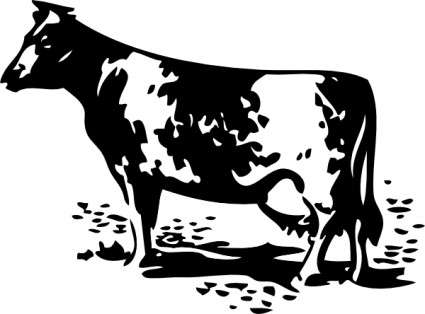 clip art de pie vaca
