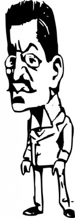 Standing Guy With Mustache And Glasses Clip Art
