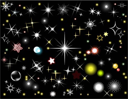 bintang-bintang dan efek cahaya