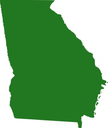 خريطة ولاية جورجيا قصاصة فنية