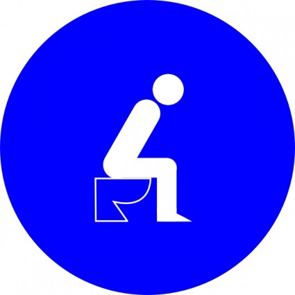 Stefann sitzen auf Toilette-ClipArt