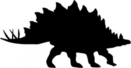 Stegosaurus-Schatten-ClipArt-Grafik