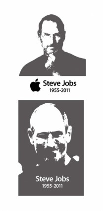 Steve jobs Steve Jobs schwarz-weiß Vektor