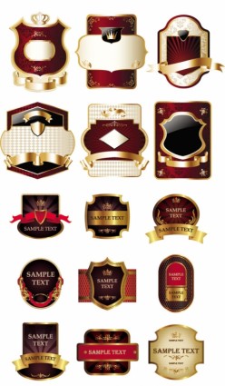 Stickers And Labels Wine Vector