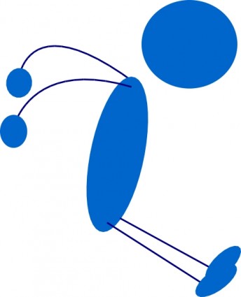 Stickman salto clip-art