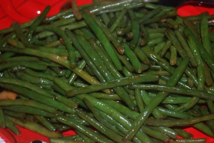 Stir fry haricots verts