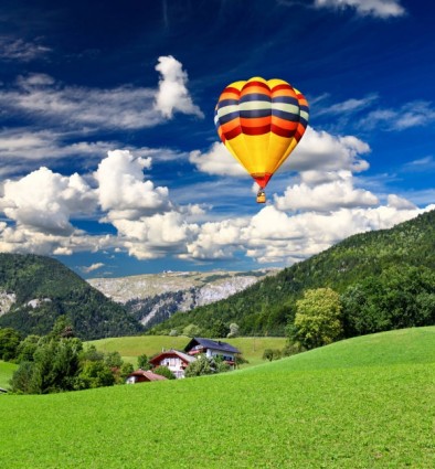 Stock Foto von einem Heissluft-Ballon-hd-Bild