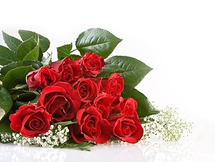 Fotoarchiv von rote Rosen bouquet