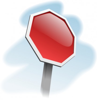 señal de stop en ángulo clip art