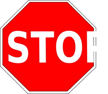 znak stop clipart