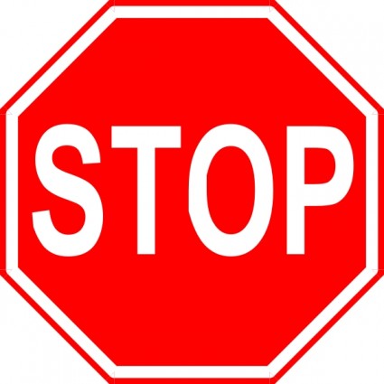 señal de stop clip art