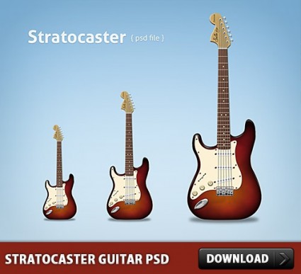 Stratocaster guitarra psd grátis