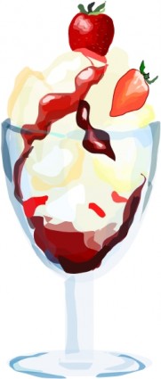 clip art de helado de fresa
