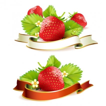 Strawberry Theme Background Vector