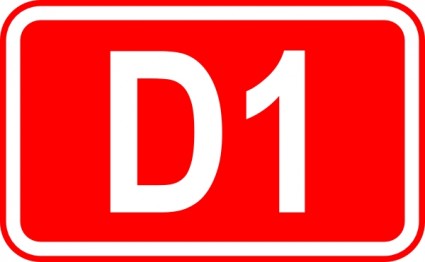 jalan tanda label d1 clip art