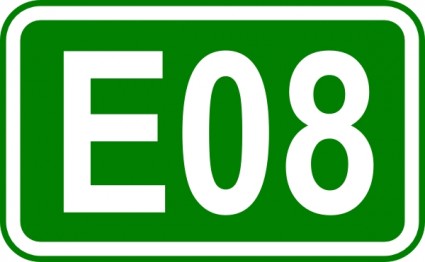 거리 표지판 라벨 e08 클립 아트