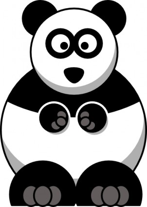 studiofibonacci panda de dibujos animados clip art