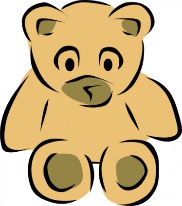 oso de peluche estilizada clip art