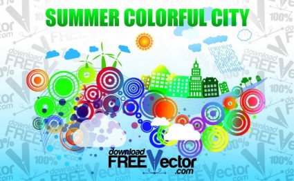 Kota warna-warni musim panas