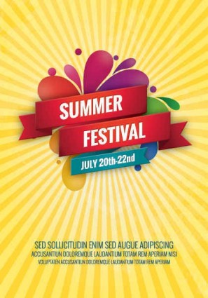 gráfico vectorial festival de verano