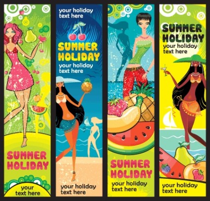 Summer Holiday Vector Banners