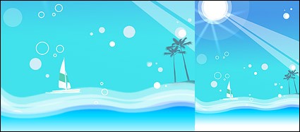 Summer Korean Style Background Material Layered Psd