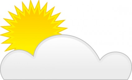 Sonne-Wolken-ClipArt-Grafik