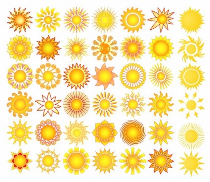 太陽の要素コレクションのベクトル