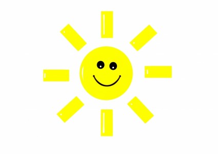 cartone animato di sole sorriso