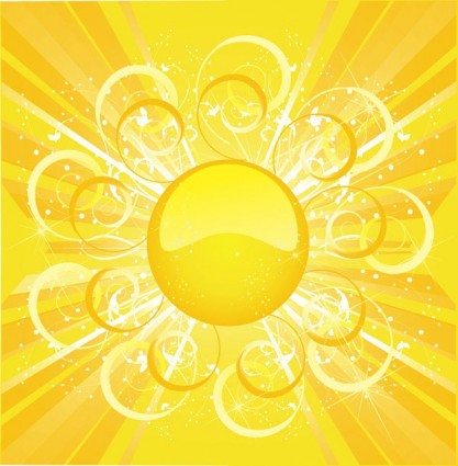 太陽の太陽の背景のベクトル