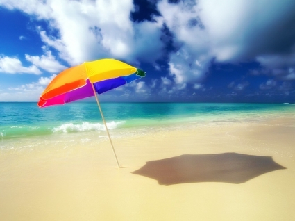 Sun Umbrella Wallpaper Beaches Nature