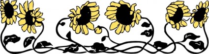 bunga matahari perbatasan clip art