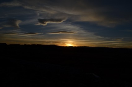 puesta del sol del desierto de casablanca