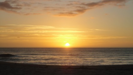 coucher de soleil mer plage