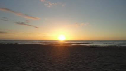coucher de soleil mer plage