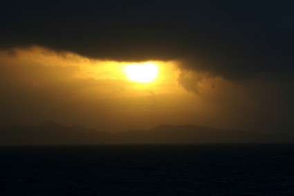 mar puesta de sol del atardecer