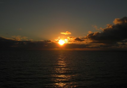 mar puesta de sol del atardecer