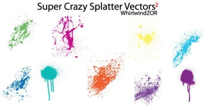 siêu điên splatter vector