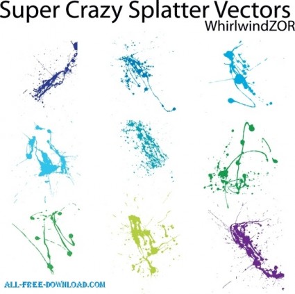 Süper çılgın splatter vektörler