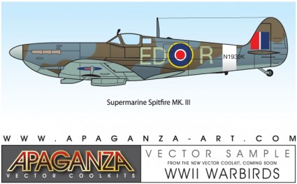 vecteur de Supermarine spitfire mkiii