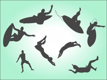 Surf vector silhouettes
