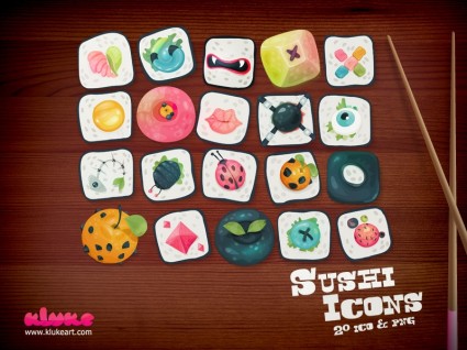 Sushi Symbole Icons pack
